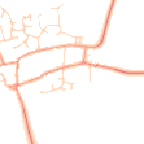 Daytime road noise heatmap for OX17 3PR