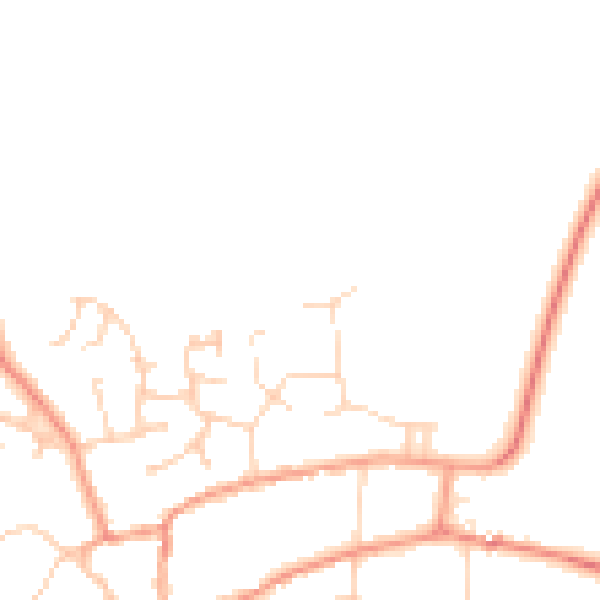 Daytime road noise heatmap for OX17 3QF