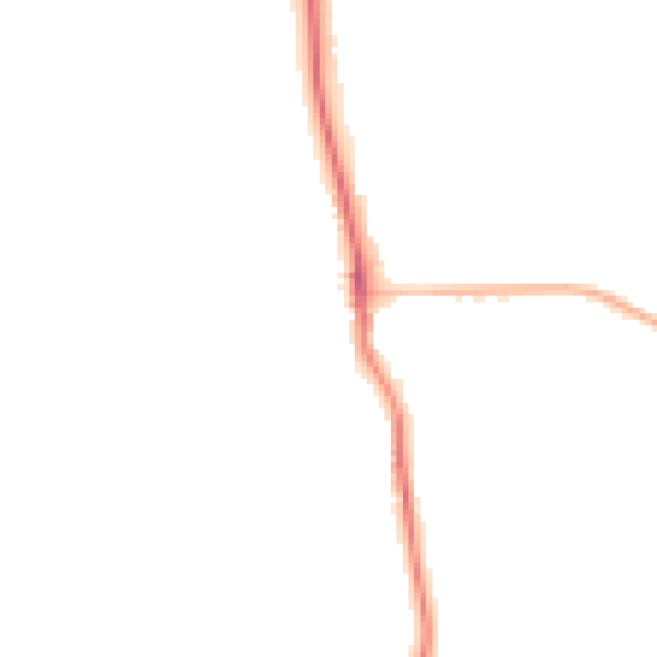 Night-time road noise heatmap for OX17 3SH