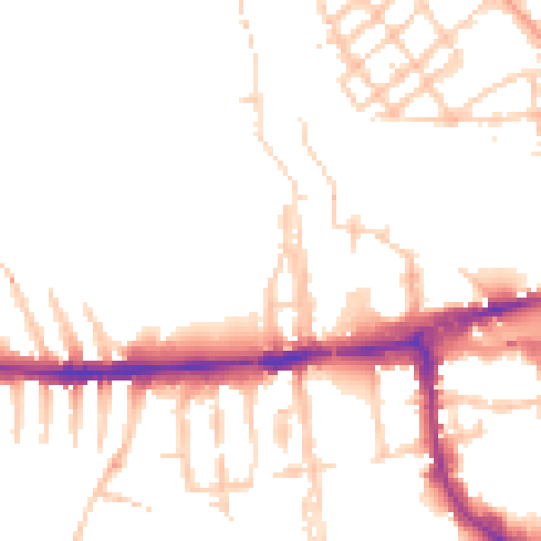 Daytime road noise heatmap for OX2 0AD
