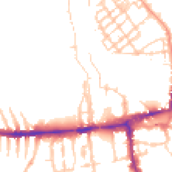 Daytime road noise heatmap for OX2 0AG