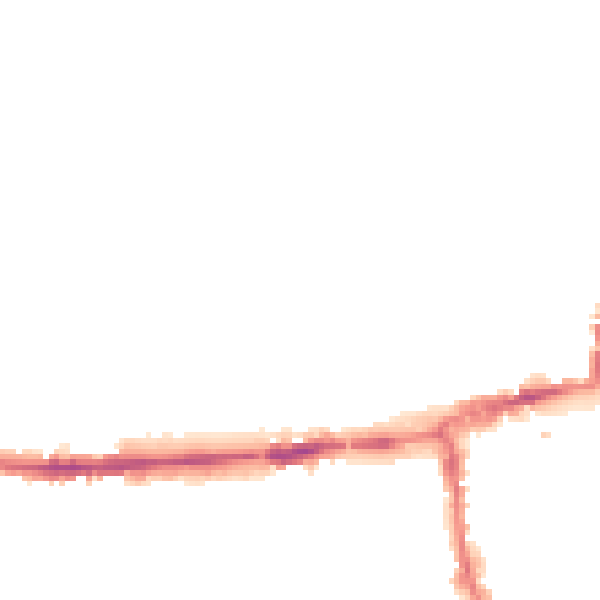 Night-time road noise heatmap for OX2 0AG