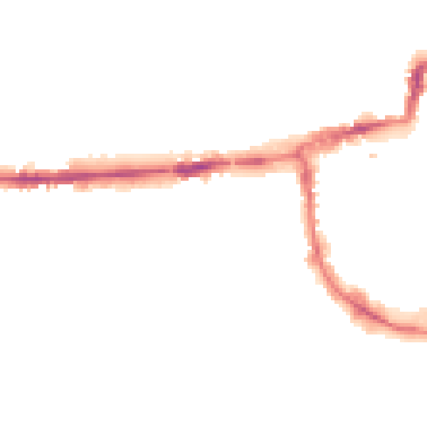 Night-time road noise heatmap for OX2 0AJ