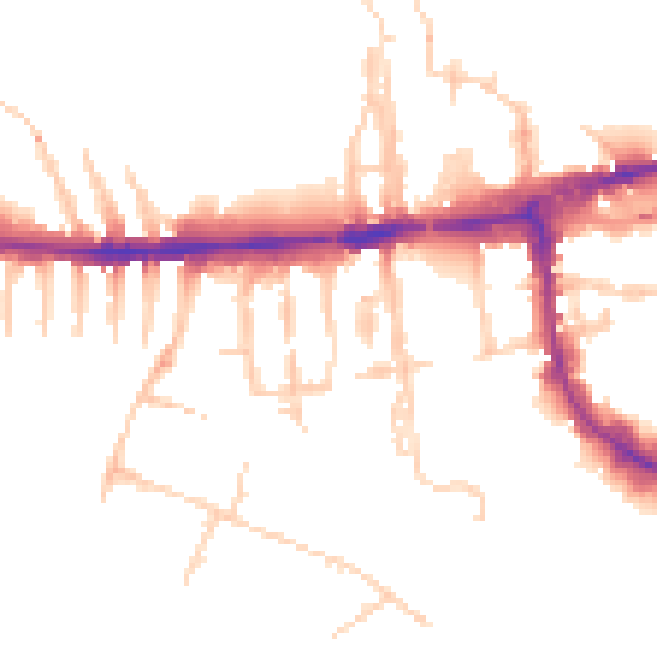 Daytime road noise heatmap for OX2 0AU