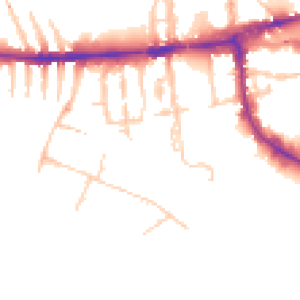 Daytime road noise heatmap for OX2 0AX