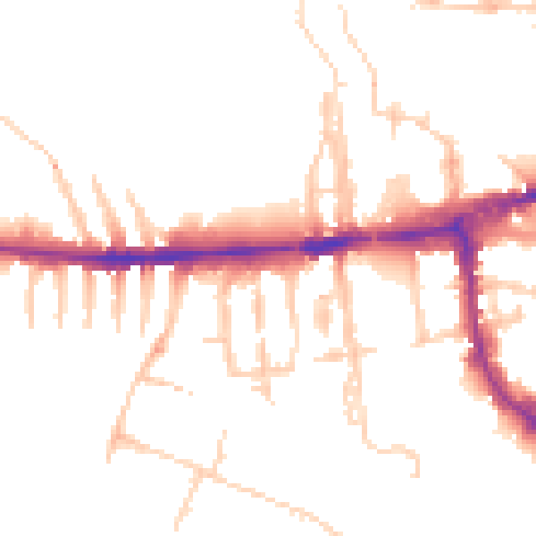 Daytime road noise heatmap for OX2 0AY