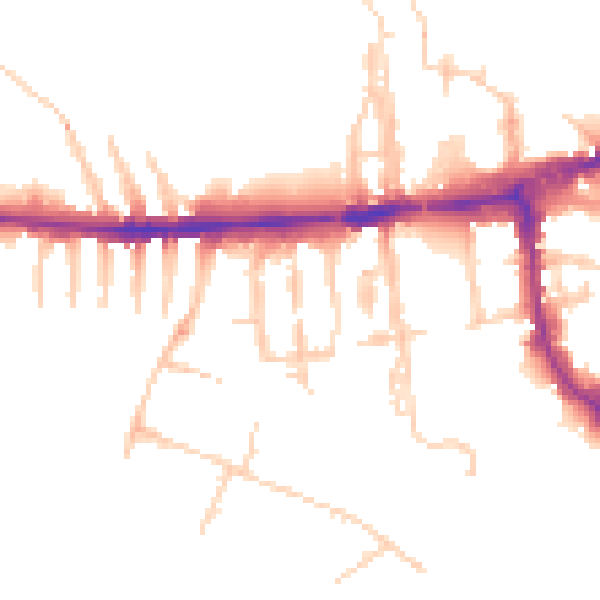 Daytime road noise heatmap for OX2 0BA