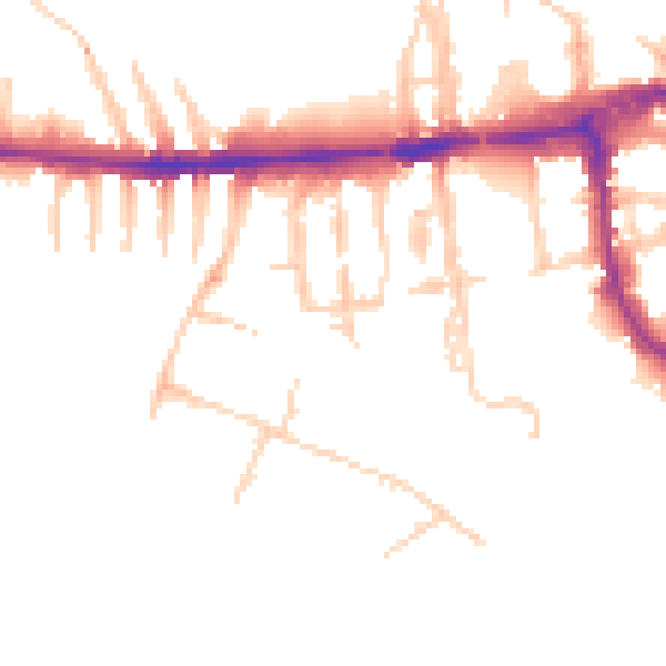 Daytime road noise heatmap for OX2 0BG