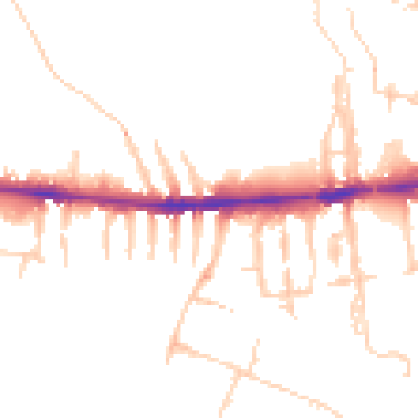 Daytime road noise heatmap for OX2 0BN