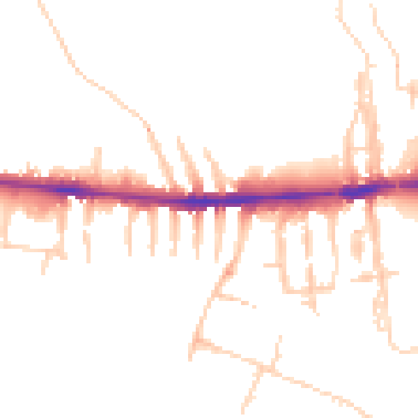 Daytime road noise heatmap for OX2 0BP