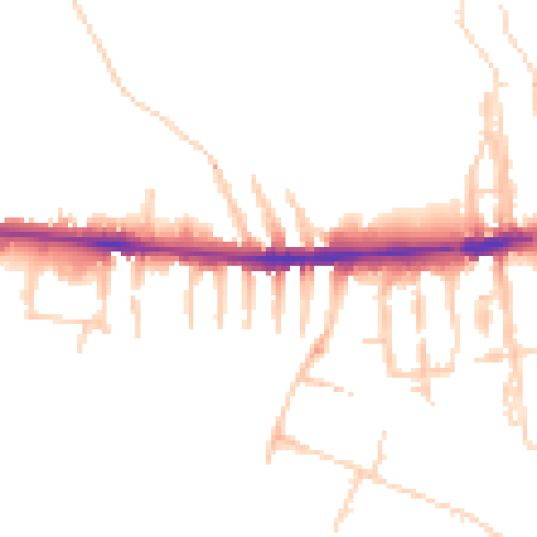 Daytime road noise heatmap for OX2 0BS