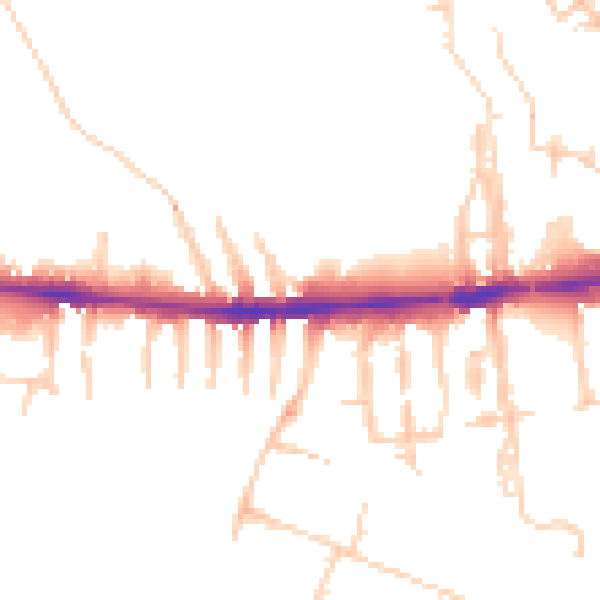 Daytime road noise heatmap for OX2 0BT