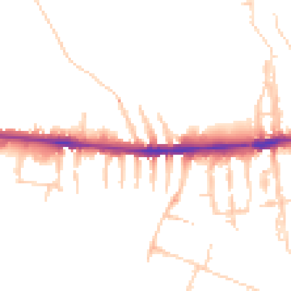 Daytime road noise heatmap for OX2 0BW