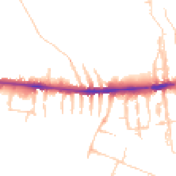 Daytime road noise heatmap for OX2 0BX