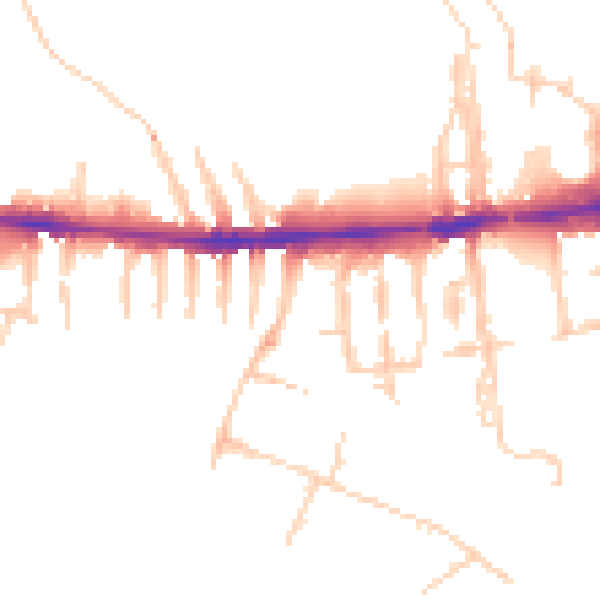 Daytime road noise heatmap for OX2 0BY