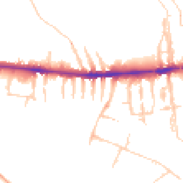 Daytime road noise heatmap for OX2 0DB