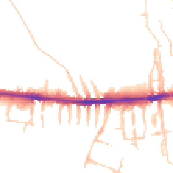 Daytime road noise heatmap for OX2 0DE
