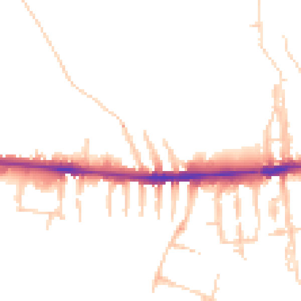 Daytime road noise heatmap for OX2 0DF