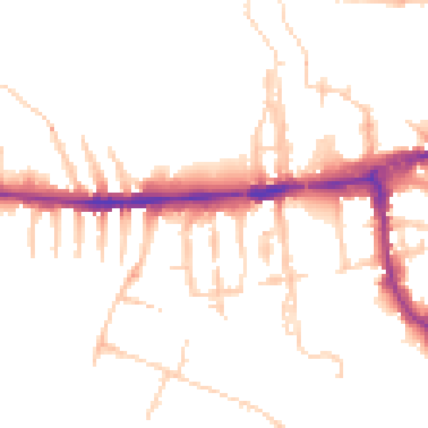 Daytime road noise heatmap for OX2 0DH