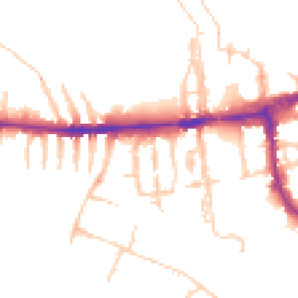 Daytime road noise heatmap for OX2 0DL