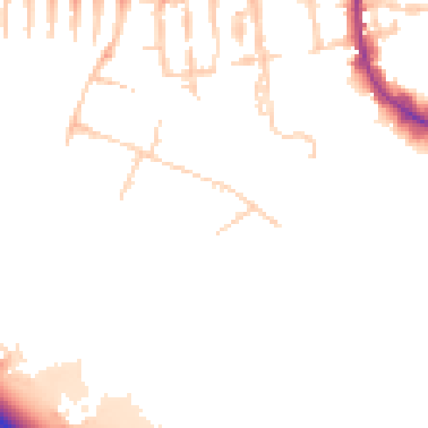 Daytime road noise heatmap for OX2 0DR