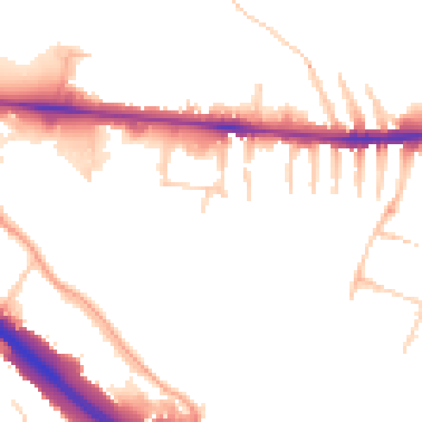 Daytime road noise heatmap for OX2 0FD