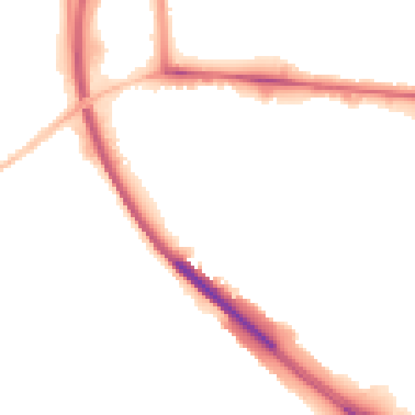 Night-time road noise heatmap for OX2 0FG