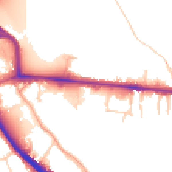 Daytime road noise heatmap for OX2 0HG