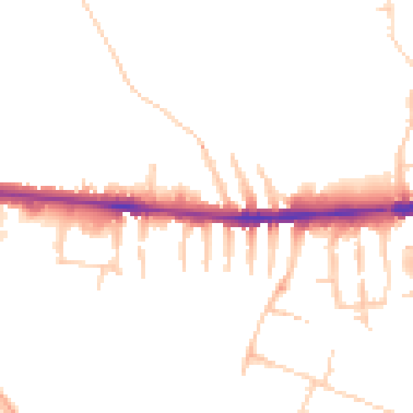 Daytime road noise heatmap for OX2 0HH