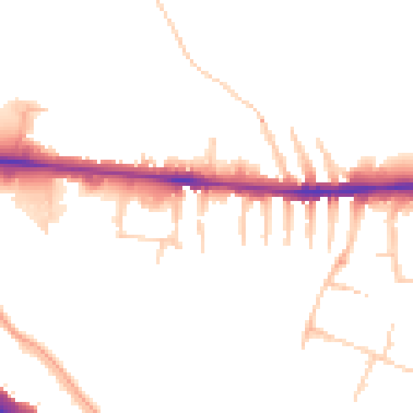 Daytime road noise heatmap for OX2 0HX