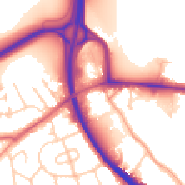 Daytime road noise heatmap for OX2 0JE