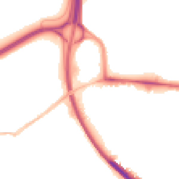 Night-time road noise heatmap for OX2 0JE