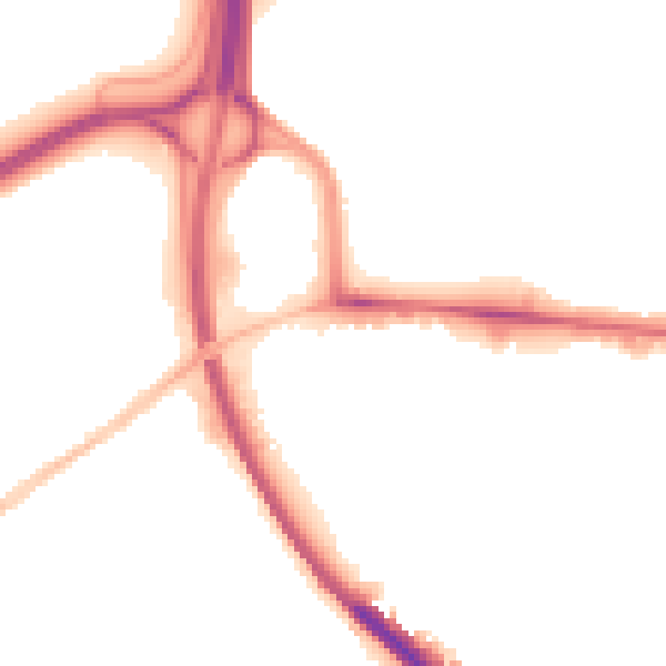 Night-time road noise heatmap for OX2 0JR