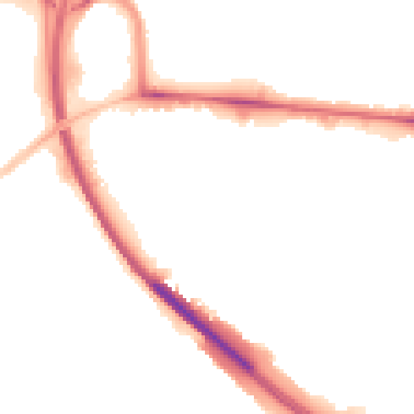 Night-time road noise heatmap for OX2 0LU