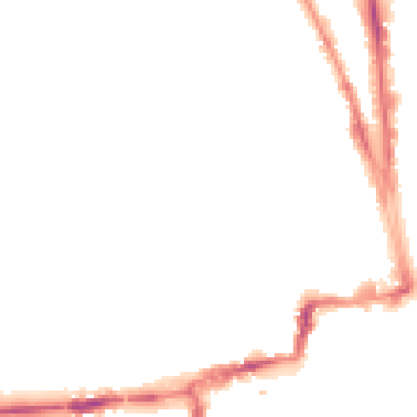 Night-time road noise heatmap for OX2 6AY