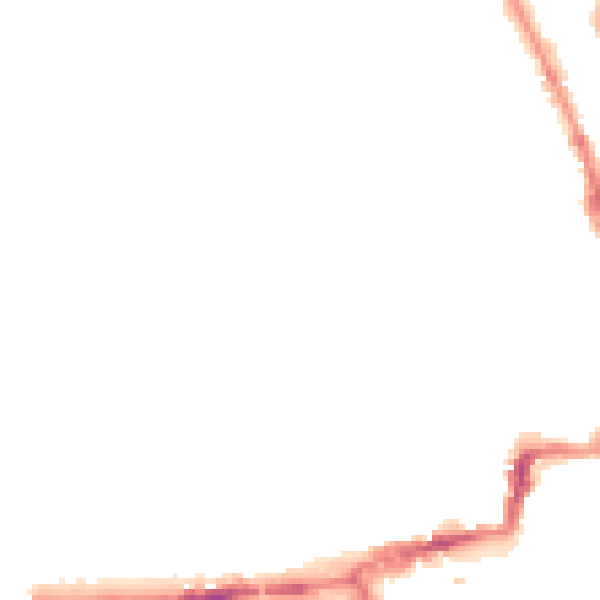 Night-time road noise heatmap for OX2 6BQ