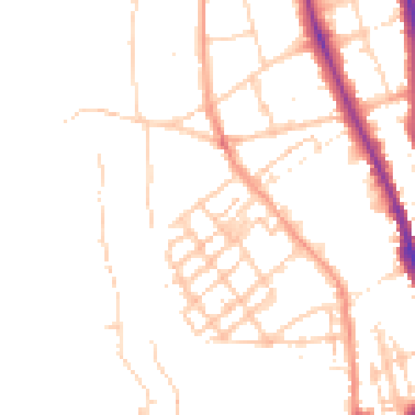Daytime road noise heatmap for OX2 6DL