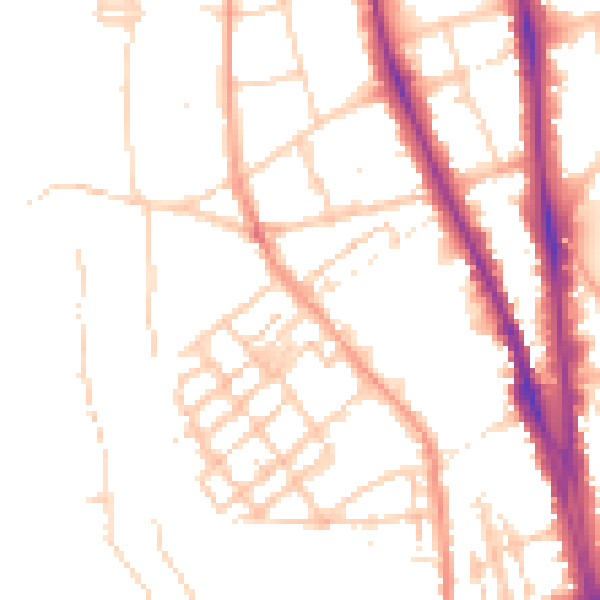 Daytime road noise heatmap for OX2 6ER
