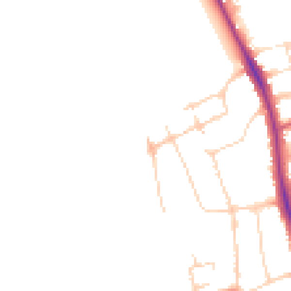 Daytime road noise heatmap for OX2 6PX