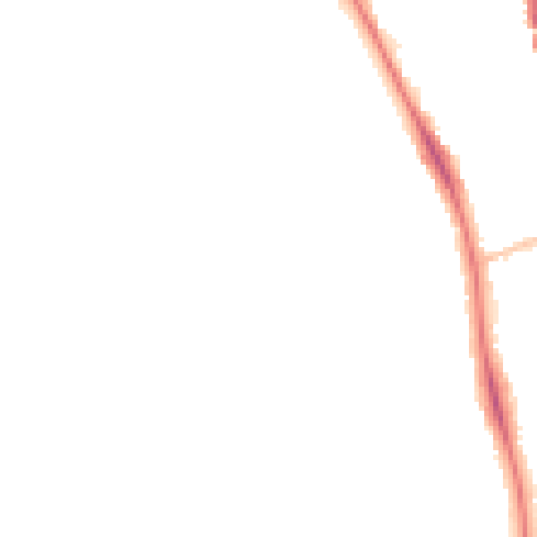 Night-time road noise heatmap for OX2 6PZ
