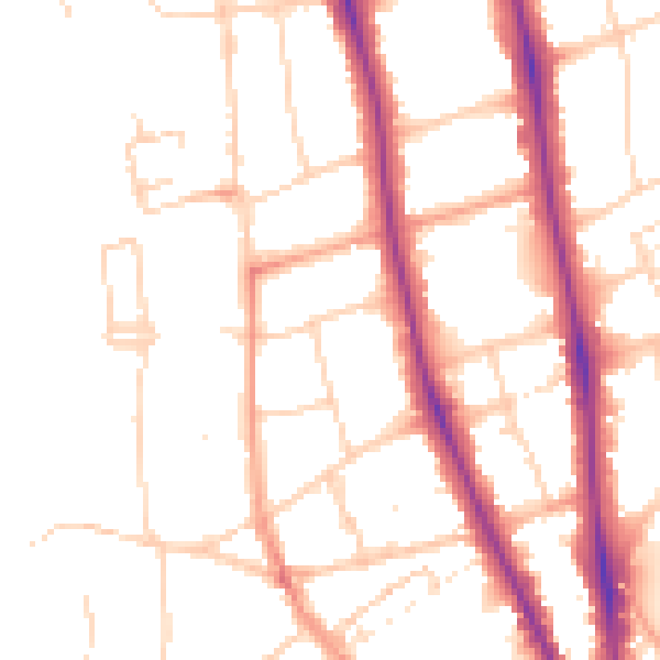 Daytime road noise heatmap for OX2 6RS