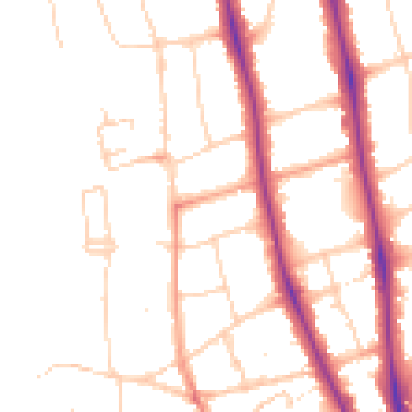 Daytime road noise heatmap for OX2 6RU