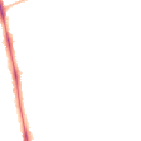 Night-time road noise heatmap for OX2 6SY
