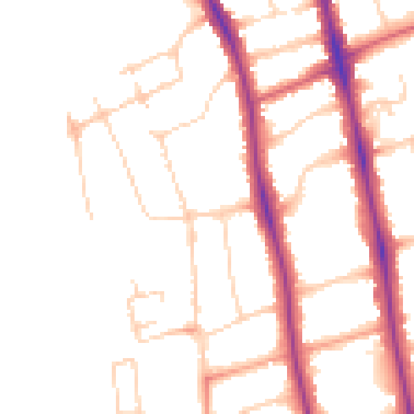 Daytime road noise heatmap for OX2 6TG