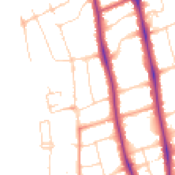 Daytime road noise heatmap for OX2 6TL