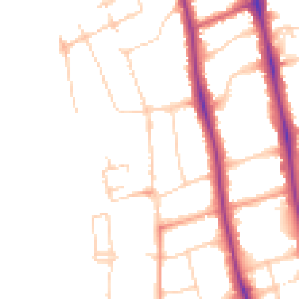 Daytime road noise heatmap for OX2 6TX