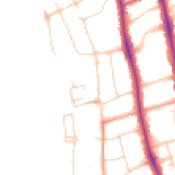 Daytime road noise heatmap for OX2 6XP