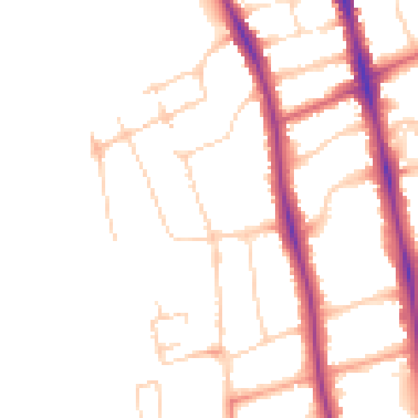 Daytime road noise heatmap for OX2 7AF