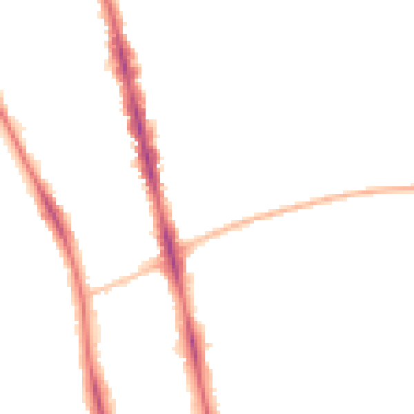 Night-time road noise heatmap for OX2 7DT