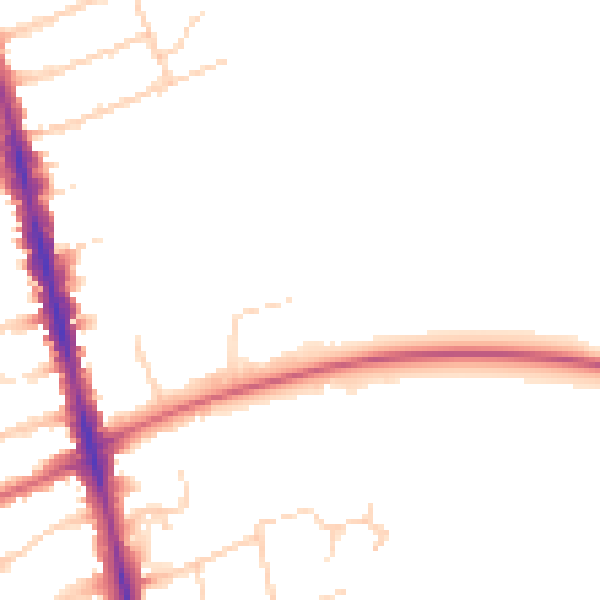 Daytime road noise heatmap for OX2 7EG